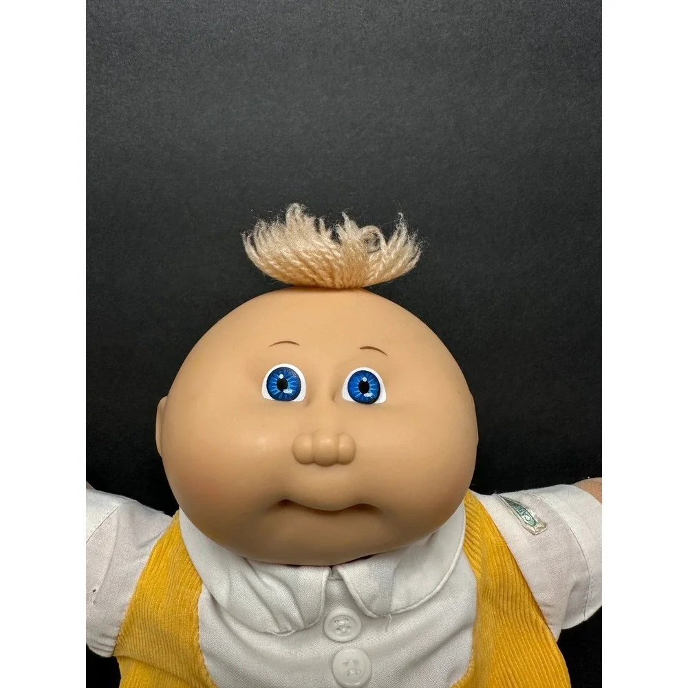 Cabbage Patch Kids Doll Yellow Corduroy Romper Elephant Blue Eyes 1985 Coleco